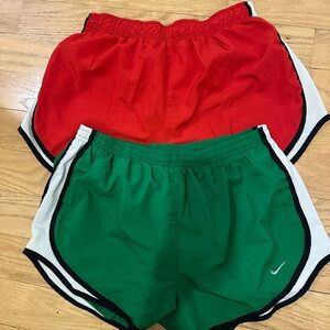 (2) TWO PAIRS OF WOMENS NIKE SHORTS
